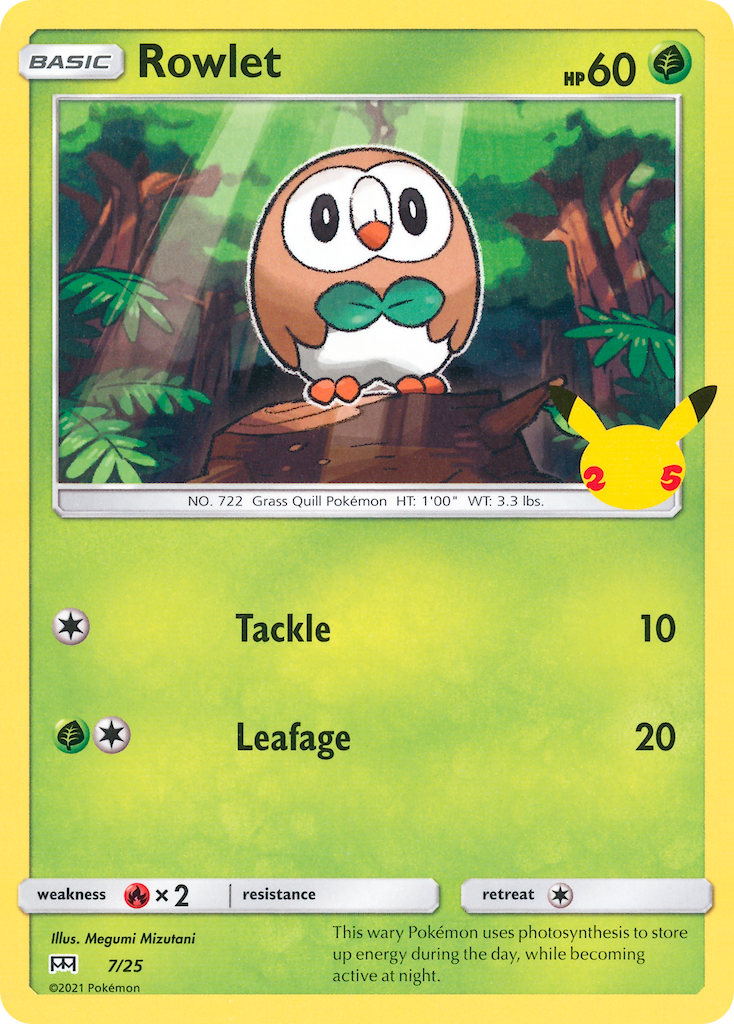 Rowlet (7/25) [McDonald's 25th Anniversary] | Nerdhalla Games