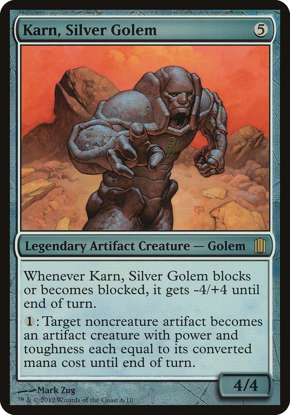 Karn, Silver Golem (Oversized) [Commander's Arsenal Oversized] | Nerdhalla Games