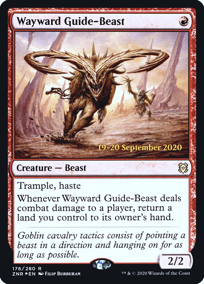 Wayward Guide-Beast  [Zendikar Rising Prerelease Promos] | Nerdhalla Games