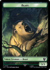 Beast // Treefolk Double Sided Token [The Lord of the Rings: Tales of Middle-Earth Commander Tokens] | Nerdhalla Games