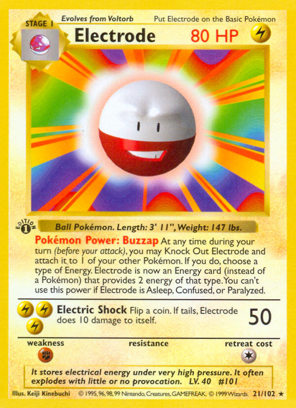 Electrode (21/102) (Shadowless) [Base Set 1st Edition] | Nerdhalla Games