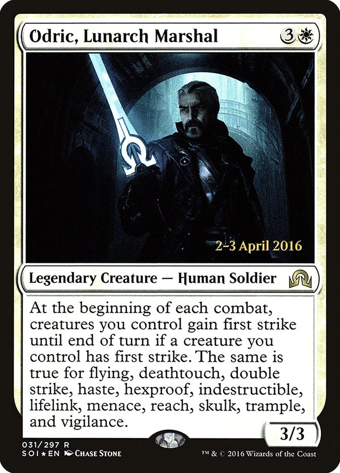 Odric, Lunarch Marshal [Shadows over Innistrad Prerelease Promos] | Nerdhalla Games