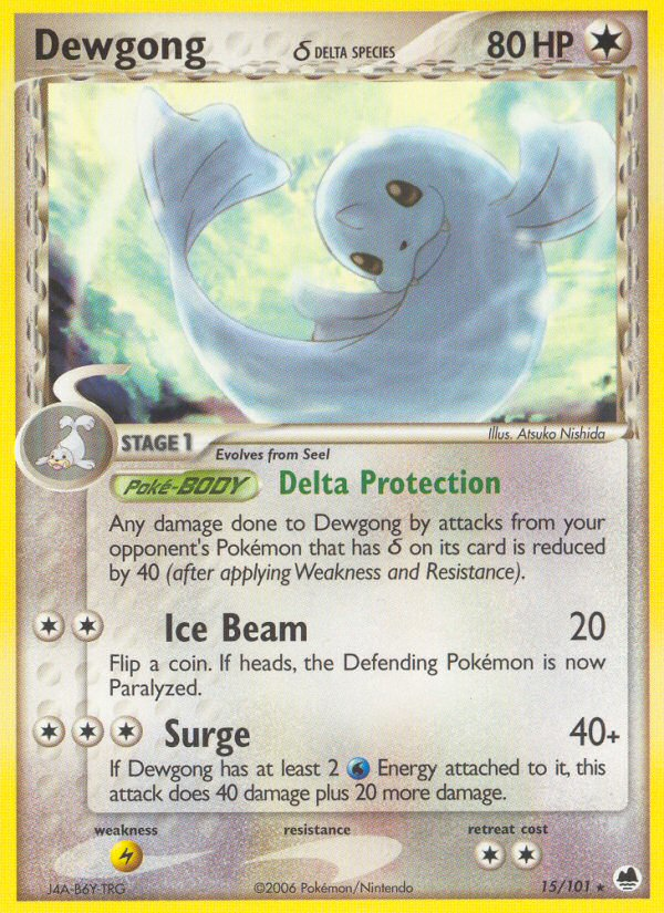 Dewgong (15/101) (Delta Species) [EX: Dragon Frontiers] | Nerdhalla Games