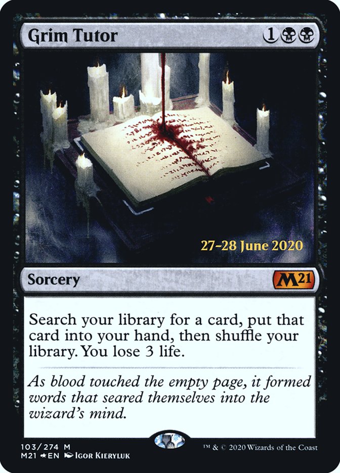 Grim Tutor  [Core Set 2021 Prerelease Promos] | Nerdhalla Games