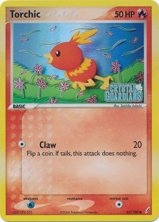 Torchic (65/100) (Stamped) [EX: Crystal Guardians] | Nerdhalla Games