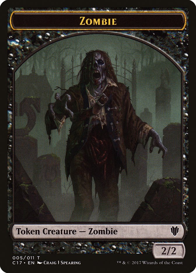 Vampire // Zombie Double-sided Token [Commander 2017 Tokens] | Nerdhalla Games