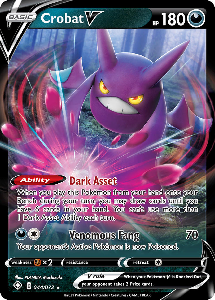 Crobat V (044/072) [Sword & Shield: Shining Fates] | Nerdhalla Games