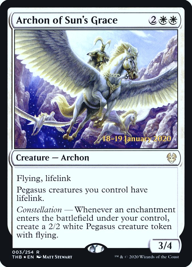 Archon of Sun's Grace [Theros Beyond Death Prerelease Promos] | Nerdhalla Games