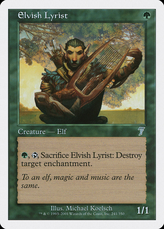 Elvish Lyrist [Seventh Edition] | Nerdhalla Games