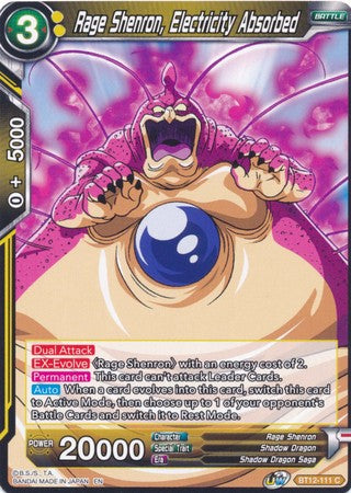 Rage Shenron, Electricity Absorbed [BT12-111] | Nerdhalla Games