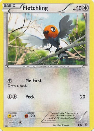 Fletchling (1/30) [XY: Trainer Kit 1 - Bisharp] | Nerdhalla Games