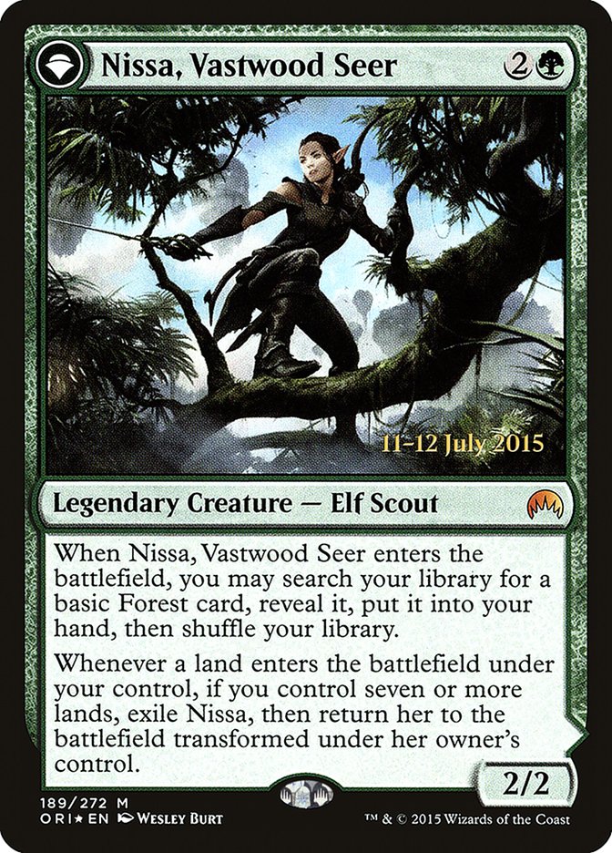 Nissa, Vastwood Seer // Nissa, Sage Animist [Magic Origins Prerelease Promos] | Nerdhalla Games