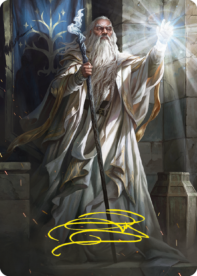 Gandalf the White Art Card (Gold-Stamped Signature) [The Lord of the Rings: Tales of Middle-earth Art Series] | Nerdhalla Games