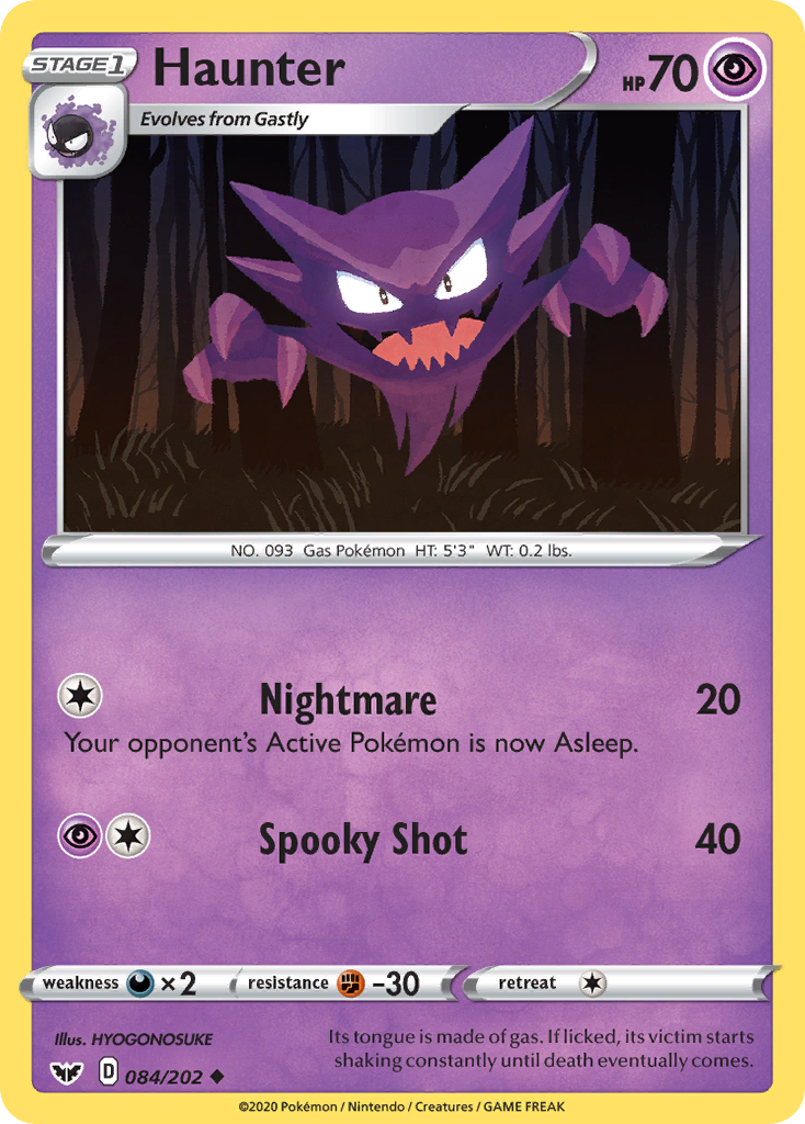 Haunter (084/202) [Sword & Shield: Base Set] | Nerdhalla Games