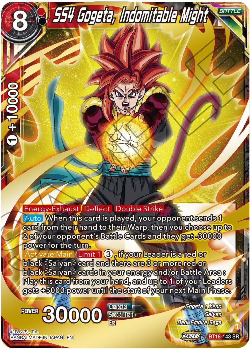 SS4 Gogeta, Indomitable Might (BT18-143) [Dawn of the Z-Legends] | Nerdhalla Games