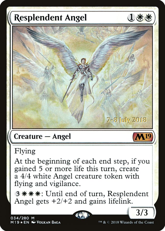 Resplendent Angel  [Core Set 2019 Prerelease Promos] | Nerdhalla Games