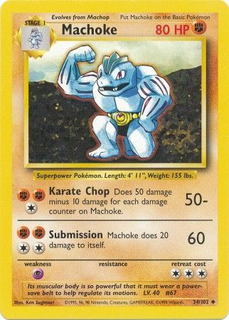 Machoke (34/102) [Base Set Unlimited] | Nerdhalla Games