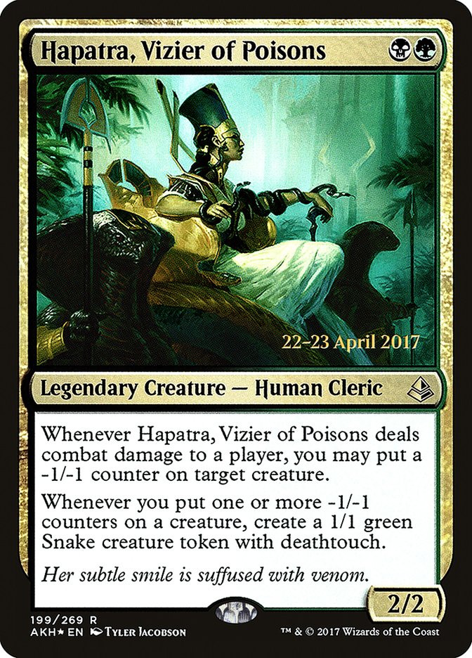 Hapatra, Vizier of Poisons  [Amonkhet Prerelease Promos] | Nerdhalla Games