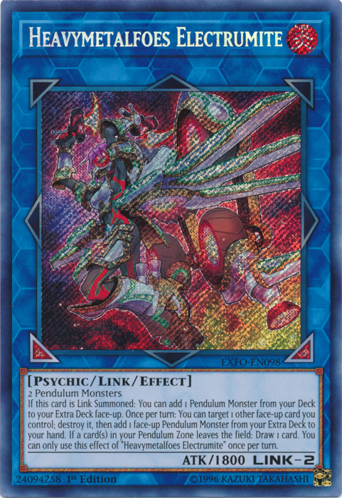 Heavymetalfoes Electrumite [EXFO-EN098] Secret Rare | Nerdhalla Games