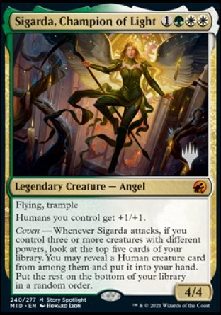 Sigarda, Champion of Light (Promo Pack) [Innistrad: Midnight Hunt Promos] | Nerdhalla Games