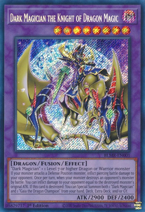 Dark Magician the Knight of Dragon Magic [BLMR-EN001] Secret Rare | Nerdhalla Games