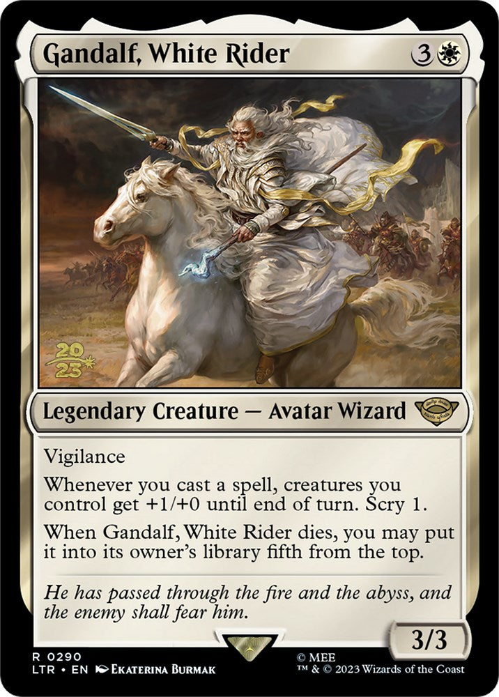 Gandalf, White Rider [The Lord of the Rings: Tales of Middle-Earth Prerelease Promos] | Nerdhalla Games