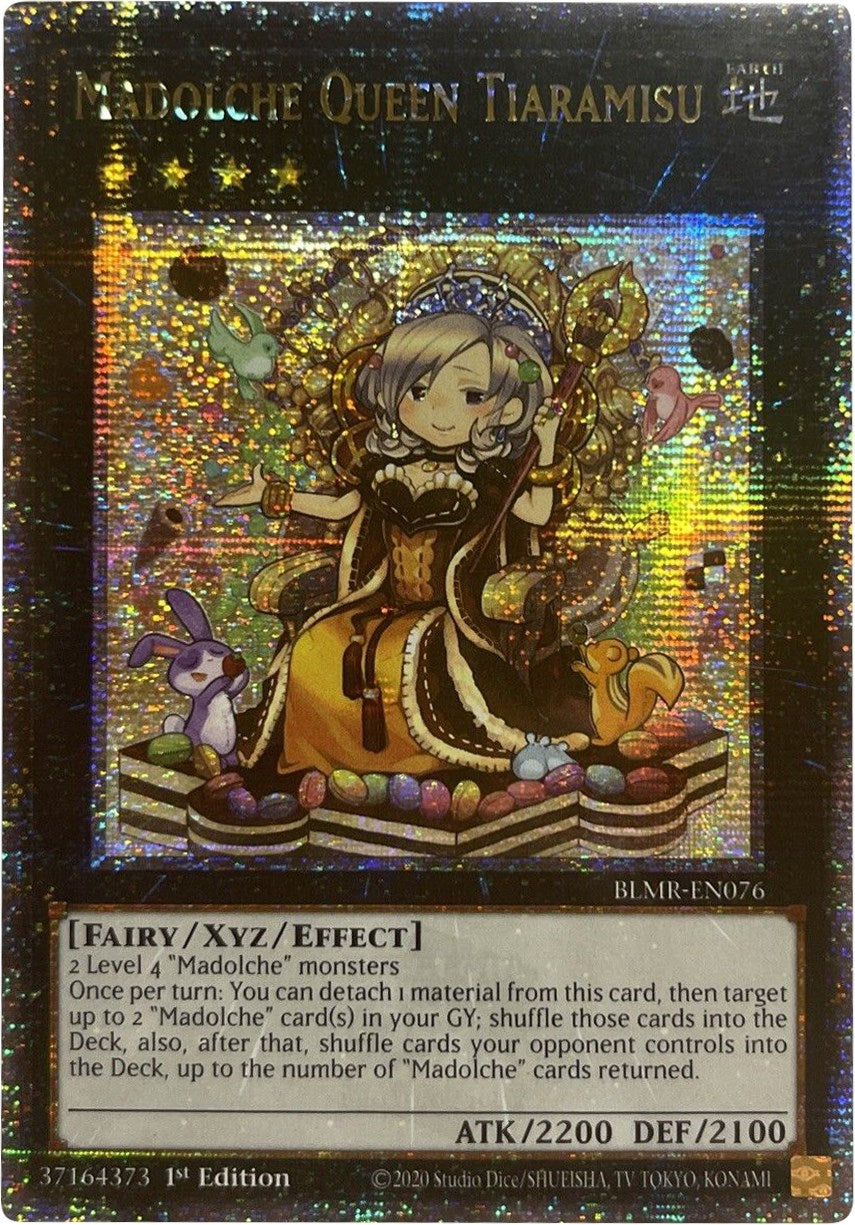 Madolche Queen Tiaramisu [BLMR-EN076] Quarter Century Secret Rare | Nerdhalla Games