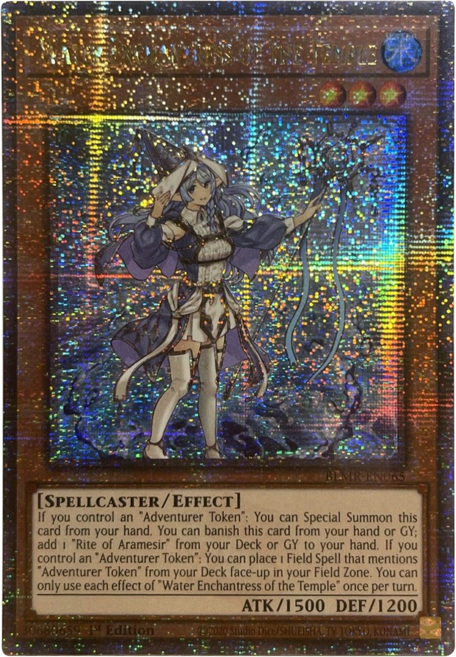 Water Enchantress of the Temple [BLMR-EN065] Quarter Century Secret Rare | Nerdhalla Games