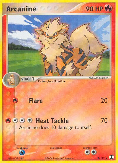 Arcanine (18/112) [EX: FireRed & LeafGreen] | Nerdhalla Games