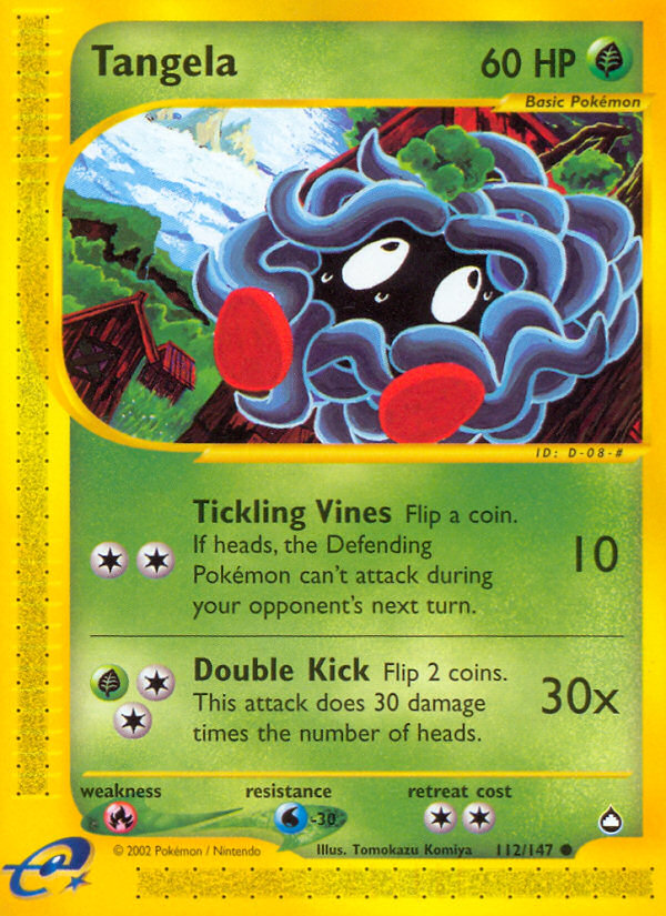 Tangela (112/147) [Aquapolis] | Nerdhalla Games