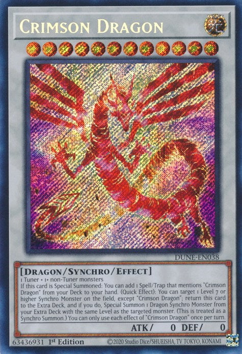 Crimson Dragon [DUNE-EN038] Secret Rare | Nerdhalla Games