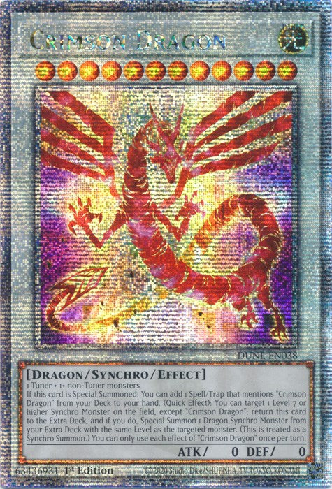 Crimson Dragon [DUNE-EN038] Quarter Century Secret Rare | Nerdhalla Games