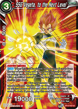 SSG Vegeta, to the Next Level (Uncommon) [BT13-022] | Nerdhalla Games