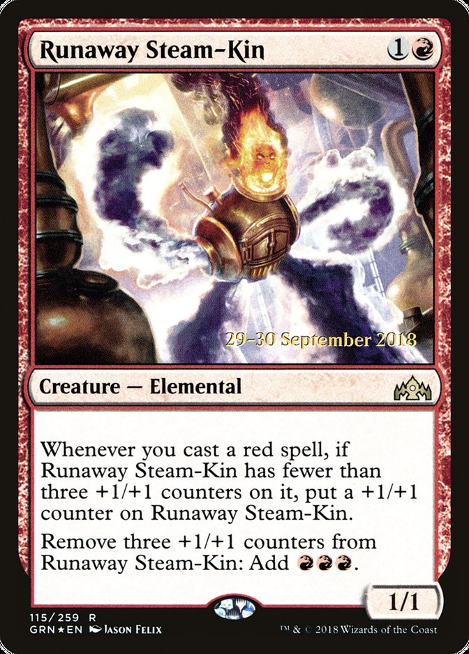 Runaway Steam-Kin  [Guilds of Ravnica Prerelease Promos] | Nerdhalla Games