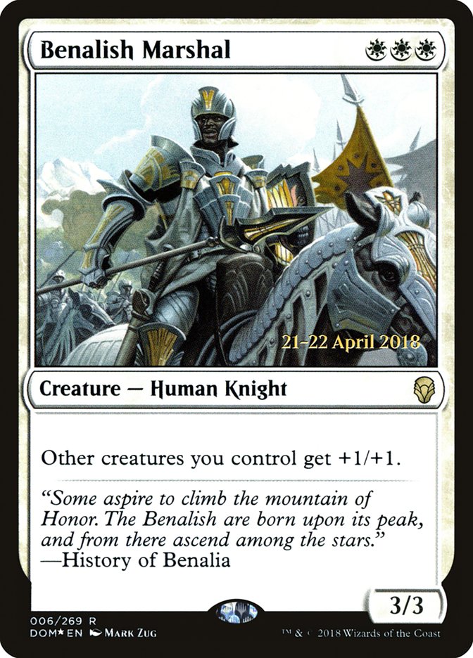 Benalish Marshal  [Dominaria Prerelease Promos] | Nerdhalla Games