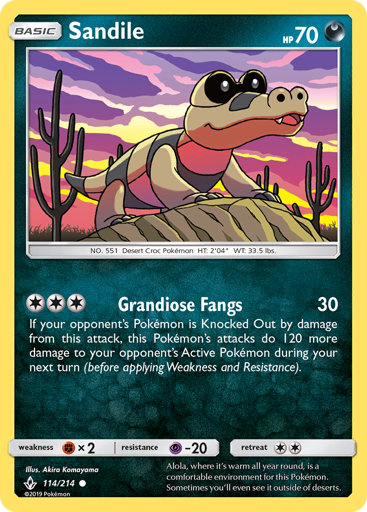 Sandile (114/214) [Sun & Moon: Unbroken Bonds] | Nerdhalla Games