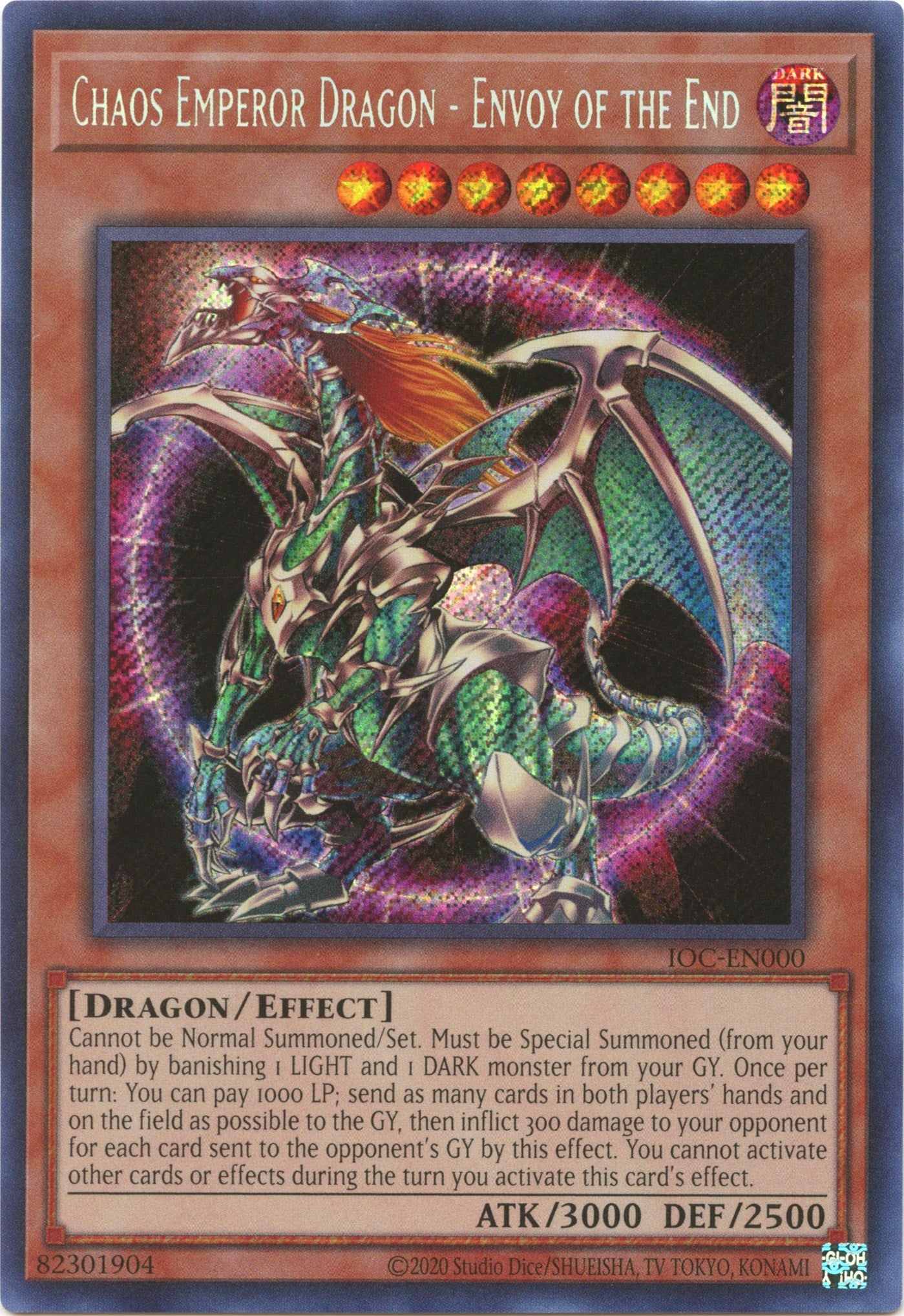 Chaos Emperor Dragon - Envoy of the End (25th Anniversary) [IOC-EN000] Secret Rare | Nerdhalla Games