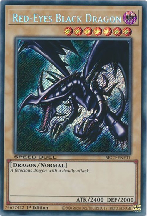 Red-Eyes Black Dragon [SBC1-ENF01] Secret Rare | Nerdhalla Games