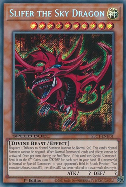 Slifer the Sky Dragon [SBC1-ENH01] Secret Rare | Nerdhalla Games