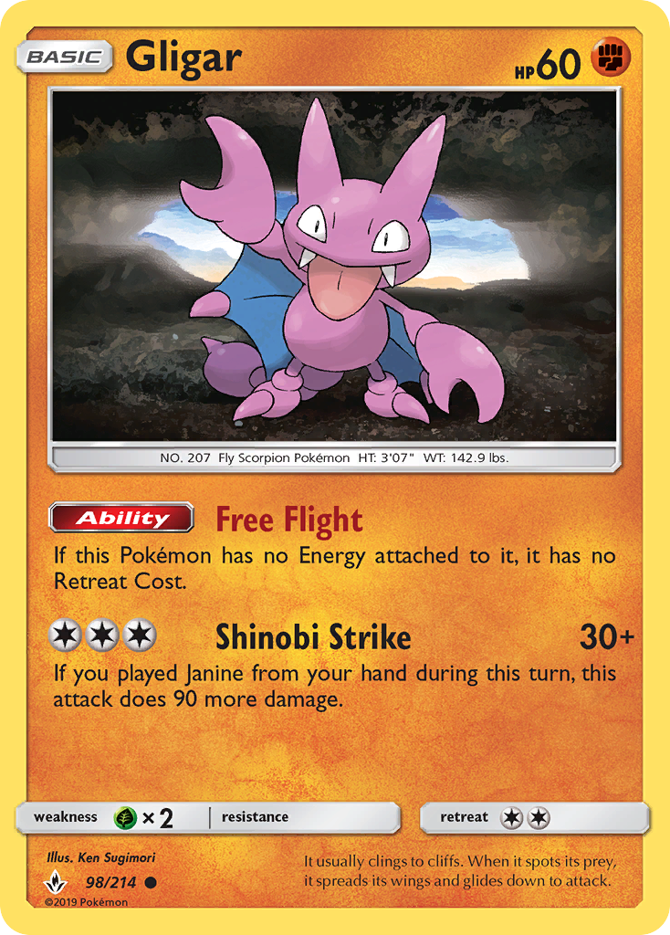 Gligar (98/214) [Sun & Moon: Unbroken Bonds] | Nerdhalla Games