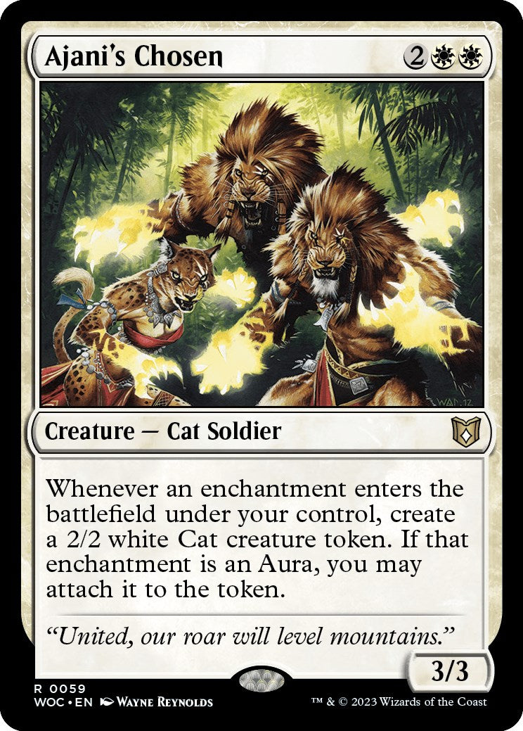 Ajani's Chosen [Wilds of Eldraine Commander] | Nerdhalla Games