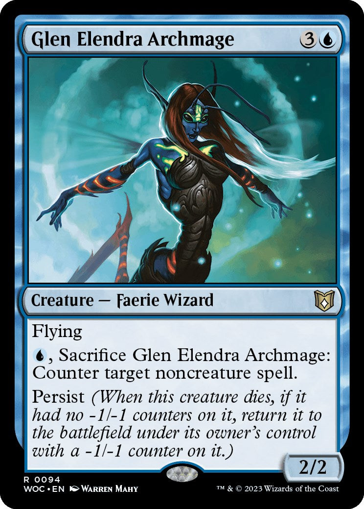 Glen Elendra Archmage [Wilds of Eldraine Commander] | Nerdhalla Games