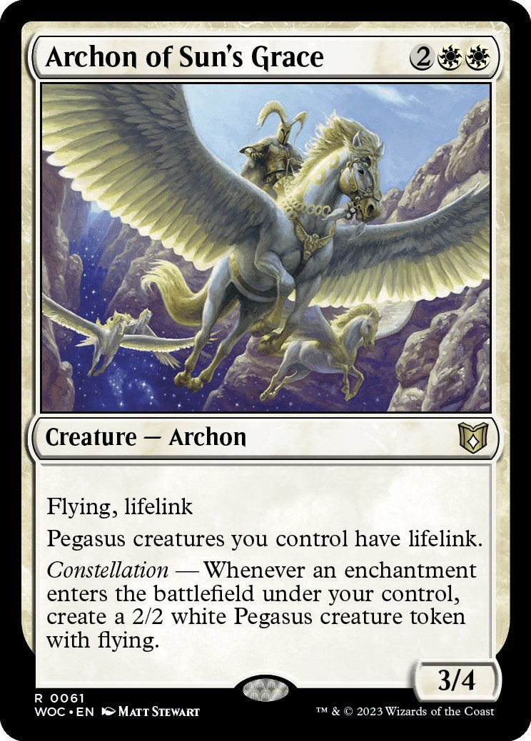 Archon of Sun's Grace [Wilds of Eldraine Commander] | Nerdhalla Games