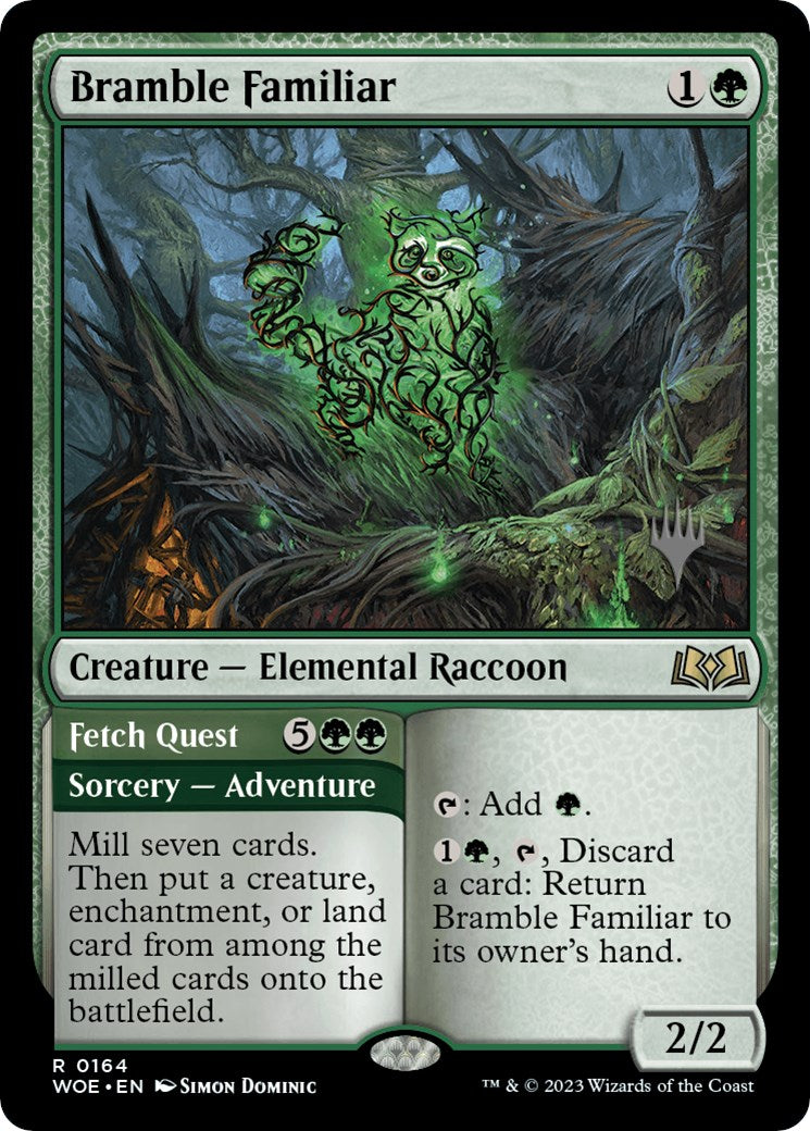 Bramble Familiar // Fetch Quest (Promo Pack) [Wilds of Eldraine Promos] | Nerdhalla Games