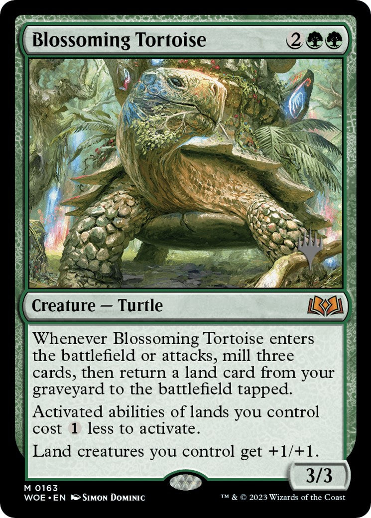 Blossoming Tortoise (Promo Pack) [Wilds of Eldraine Promos] | Nerdhalla Games