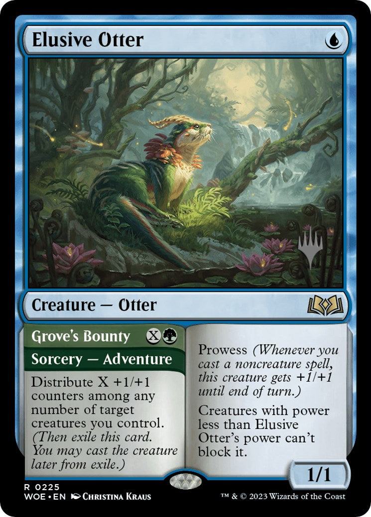 Elusive Otter // Grove's Bounty (Promo Pack) [Wilds of Eldraine Promos] | Nerdhalla Games