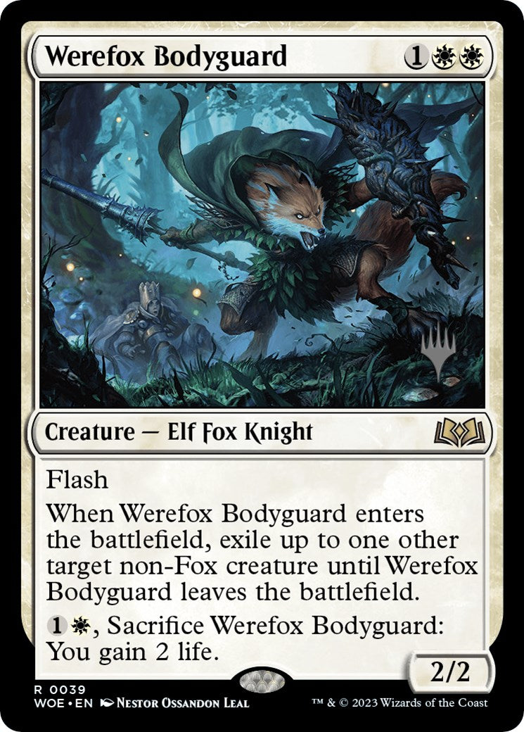 Werefox Bodyguard (Promo Pack) [Wilds of Eldraine Promos] | Nerdhalla Games