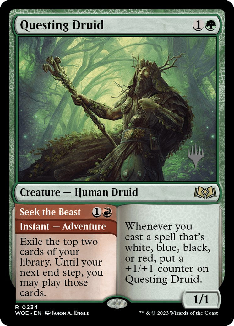 Questing Druid (Promo Pack) [Wilds of Eldraine Promos] | Nerdhalla Games