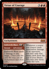 Virtue of Courage //Embereth Blaze (Promo Pack) [Wilds of Eldraine Promos] | Nerdhalla Games