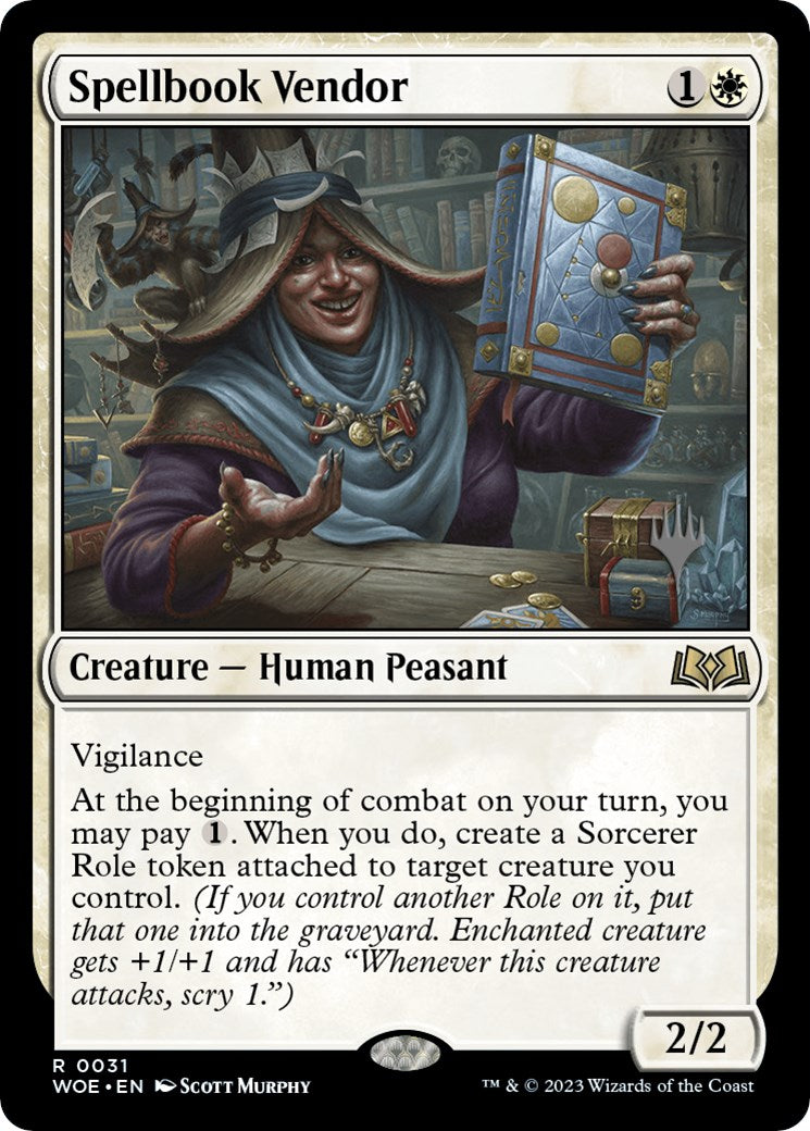 Spellbook Vendor (Promo Pack) [Wilds of Eldraine Promos] | Nerdhalla Games